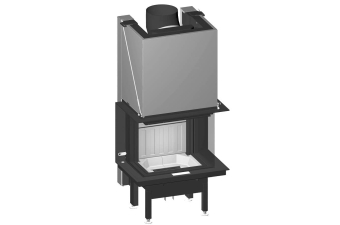 Kamineinsatz Spartherm Premium A-3RL-60h Tür hochschiebbar Innenraumauskleidung Eboris Schwarz Lagersale