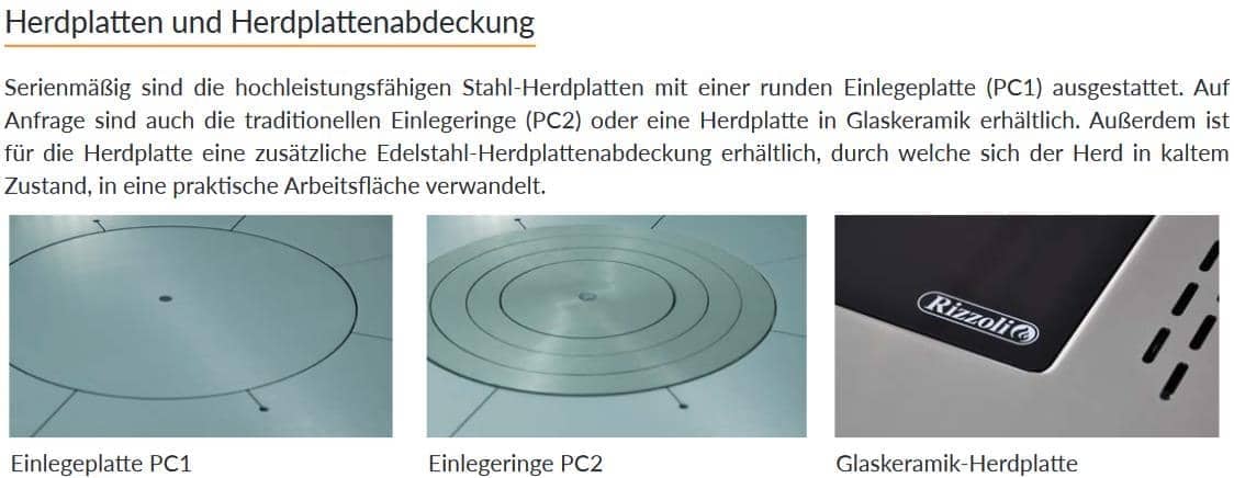 Tischherd Rizzoli RVE 50 Edelstahl – Bild 5