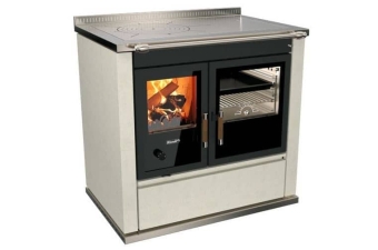 Tischherd Rizzoli S 90 Classica Sand Anschluss rechts hinten und oben Stahlplatte PC1