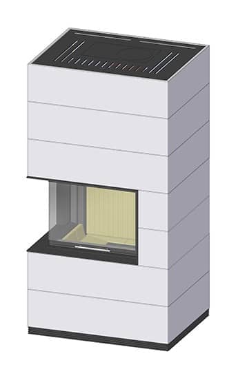 Kaminbausatz Spartherm SIM Varia 2Lh Tür hochschiebbar  wassergeführt – Bild 4