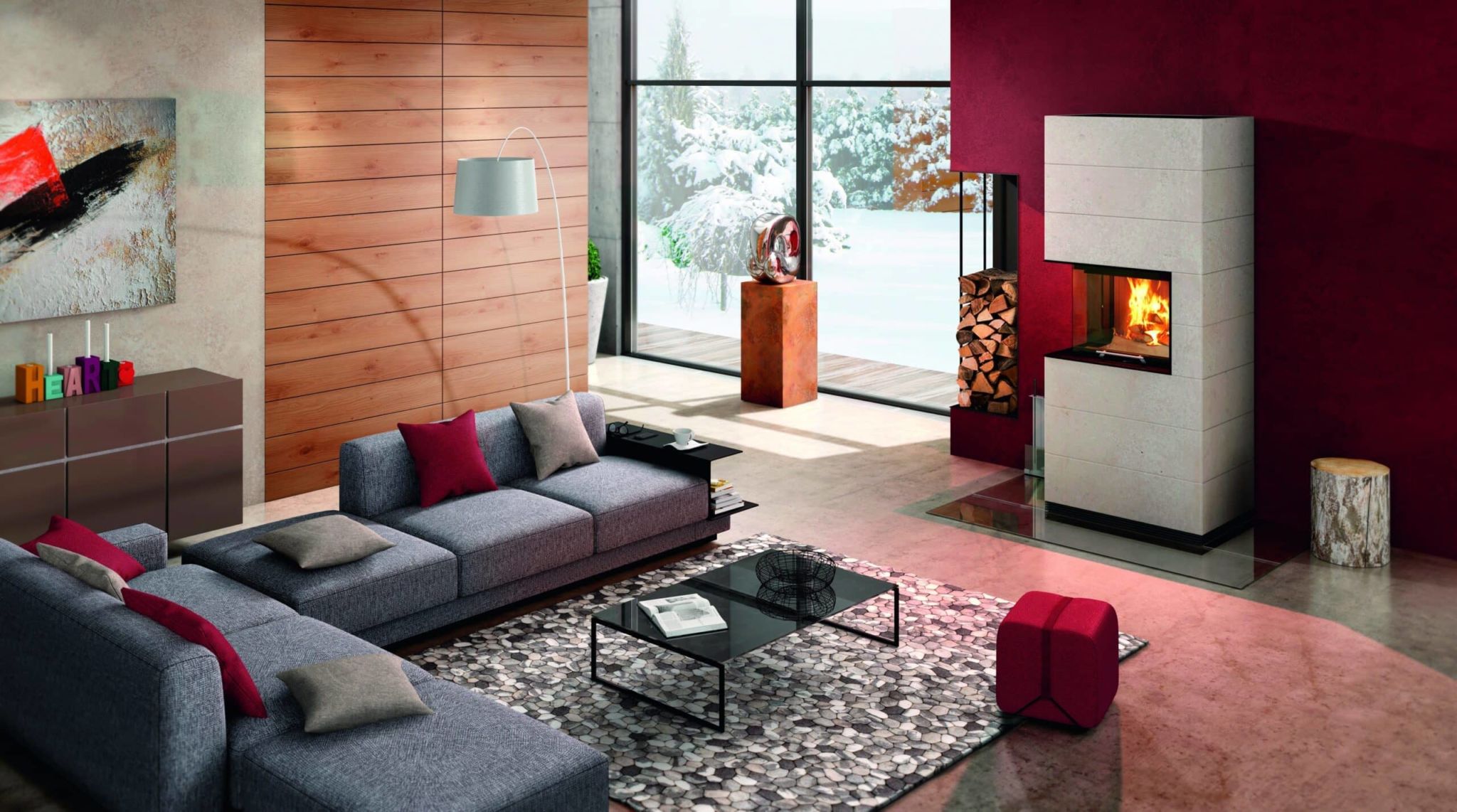 Kaminbausatz Spartherm SIM Varia 2L-55h Tür hochschiebbar  RLU – Bild 3