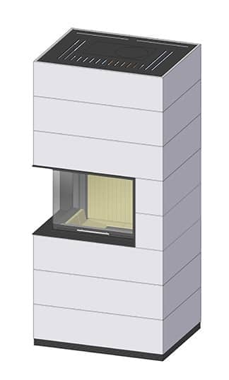 Kaminbausatz Spartherm SIM Varia 2Lh Tür hochschiebbar  wassergeführt – Bild 5