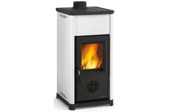 Kaminofen La Nordica Tea weiß mit Kochplatte für Notfälle Lagersale