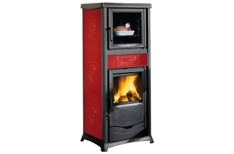 Kaminofen La Nordica TermoRossella Plus Forno D.S.A. Liberty bordeaux wassergeführt Lagersale