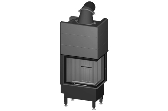 Kamineinsatz Spartherm Varia 2R-55h Tür hochschiebbar H2O Fenstereck rechts wassergeführt