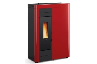 Pelletofen Extraflame Virna Idro Stahl bordeaux wassergeführt