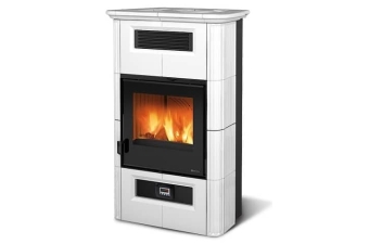Kachelkaminofen La Nordica Wanda Classic Evo kanalisiert weiß