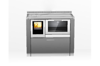 Tischherd Pertinger 100 Ökoalpin Panorama anthrazit Stahlplatte Anschluss hinten rechts im Top Deal